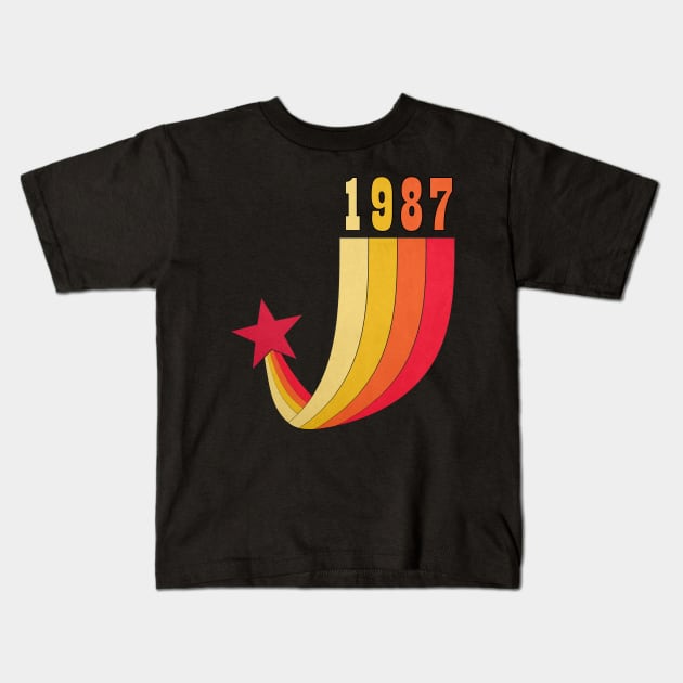 Vintage 1987 Kids T-Shirt by Nerd_art